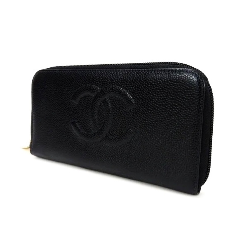 CHANEL Caviar CC Black Leather - Picture 6 of 9